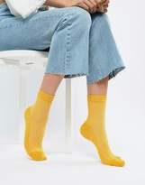 Thumbnail for your product : ASOS Design Plain Ribbed Ankle Socks