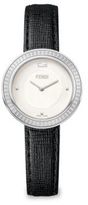Thumbnail for your product : Fendi My Way Stainless Steel, Fox Fur & Leather Strap Watch