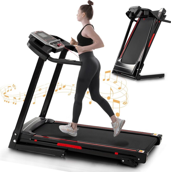 Flynama Electric Folding Treadmills for Running Walking with 12 Preset Programs，3.5HP Portable Foldable with Incline
