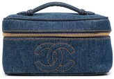 Thumbnail for your product : Chanel Pre Owned 1997 CC stitch denim vanity handbag