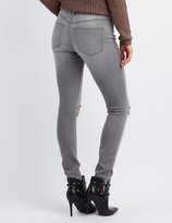 Thumbnail for your product : Charlotte Russe Refuge Skin Tight Legging Destroyed Jeans