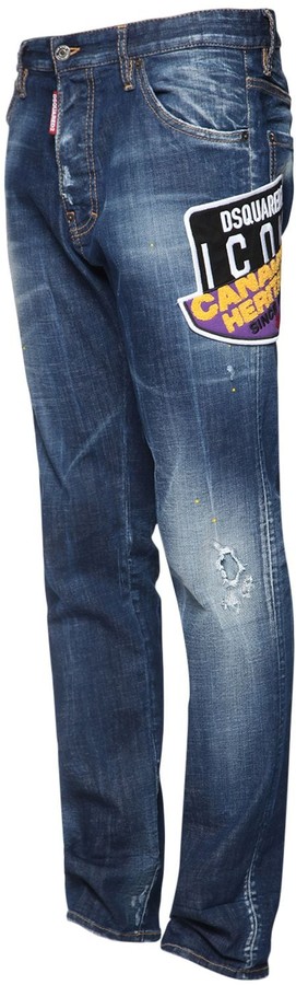 DSQUARED2 16.5cm Icon Patch Cool Guy Denim Jeans - ShopStyle