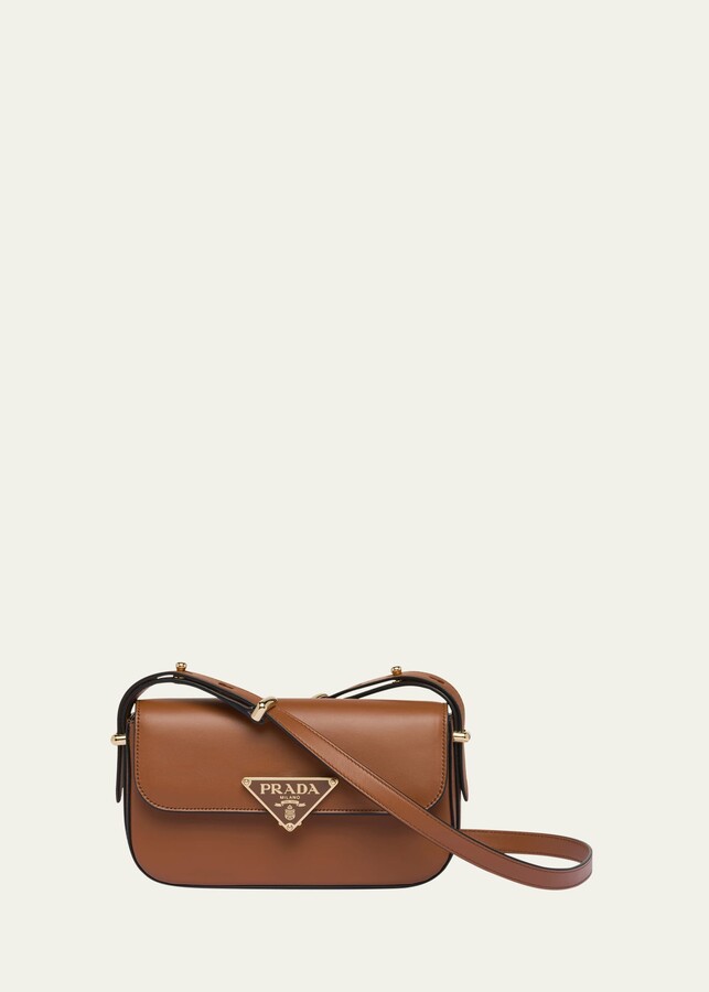 Prada Saffiano Leather Odette Bag, Caramel (Brown)