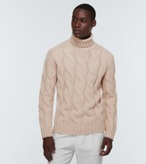 Thumbnail for your product : Brunello Cucinelli Cable-knit cashmere turtleneck sweater