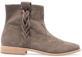 Soludos Braided Suede Ankle Boots