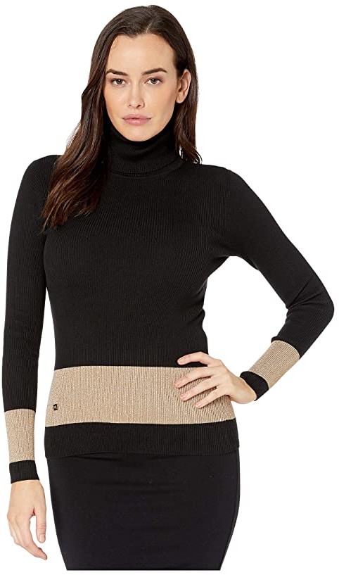 ralph lauren ribbed turtleneck women's
