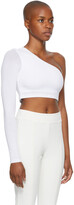 Thumbnail for your product : Alo White Ribbed Wave Sport Top