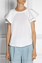 Thumbnail for your product : Chloé Ruffled cotton T-shirt