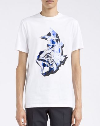 Lanvin Fish raid print slim fit t-shirt