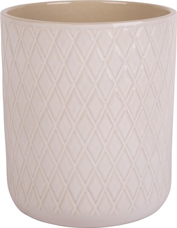 Home Essentials White Diamond Utensil Crock