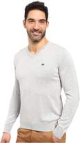 Thumbnail for your product : Lacoste Segment 1 Cotton Jersey V-Neck Sweater