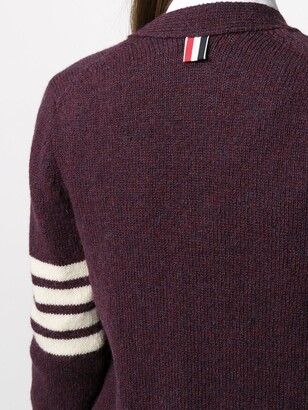 Thom Browne 4-Bar jersey stitch classic V-neck cardigan