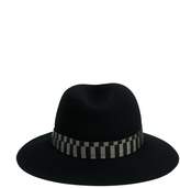 Thumbnail for your product : Maison Michel Black Green Henrietta Bondage Fedora Hat