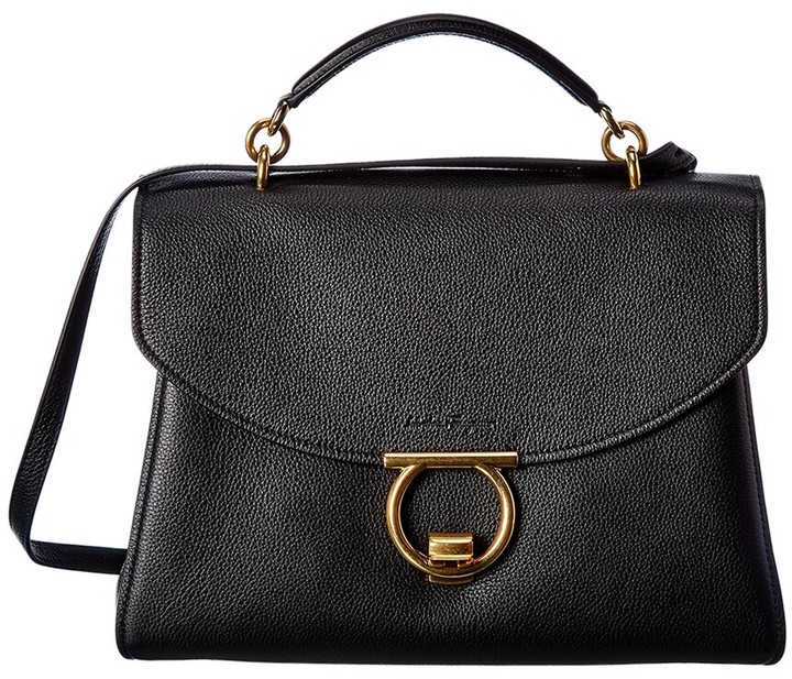 Salvatore Ferragamo Margot Leather Shoulder Bag ShopStyle