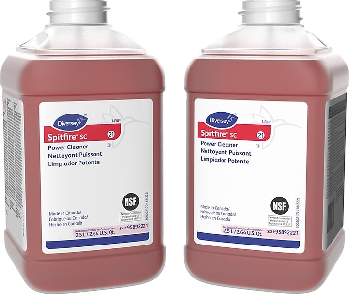 Spitfire SC Multipurpose Cleaner for Diversey J-Fill, Pine, 2.5 L / 2.64 U.S. Qt., 2/Carton (95892221)