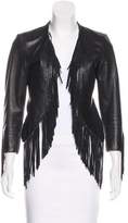 Thumbnail for your product : Rebecca Minkoff Leather Fringe-Accented Jacket