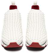 Thumbnail for your product : Christian Louboutin Spike Sock Studded Low-top Trainers - Womens - White