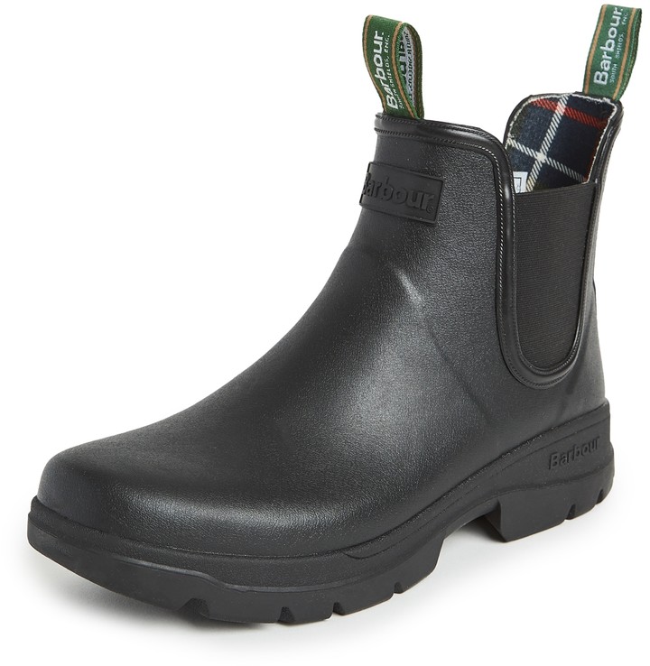 black wellington boots