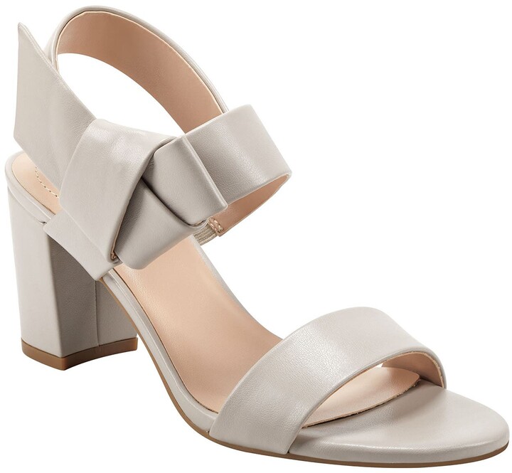 gray block heel sandals