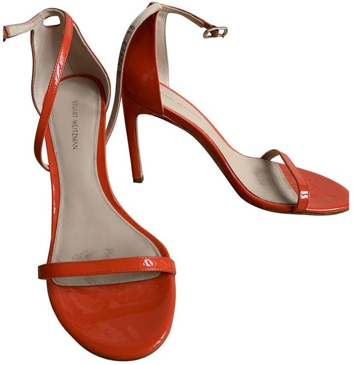 stuart weitzman orange sandals