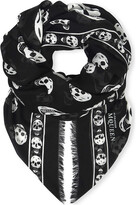 Thumbnail for your product : Alexander McQueen Women's Black White Skull-Print Modal And Cashmere-Blend Pashmina