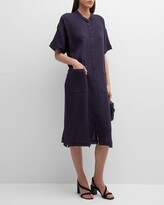 Thumbnail for your product : Eileen Fisher Gauzy Organic Cotton Midi Shirtdress