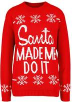 Thumbnail for your product : boohoo Tall 'Santa Made Me Do It' Christmas Jumper