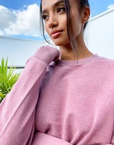 Thumbnail for your product : ASOS Petite DESIGN Petite oversized washed sweatshirt in blush