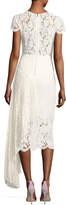 Thumbnail for your product : Milly Margaret Cap-Sleeve Floral Lace Cocktail Dress, White