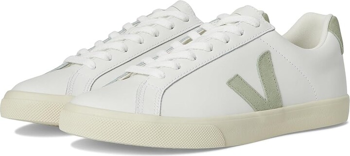 Veja Esplar Logo Women's Shoes Extra White/Clay : EU 41 (US Women's 10) M, Leather