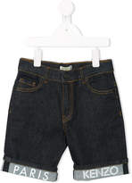 Thumbnail for your product : Kenzo Kids turn up hem denim shorts