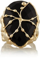 Thumbnail for your product : Rosantica Baronessa gold-dipped onyx ring