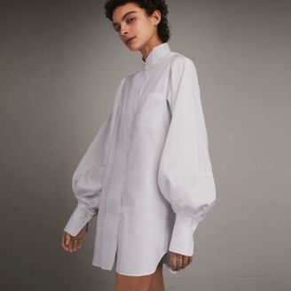 Burberry Voluminous-sleeve Cotton Shirt Dress