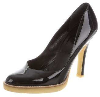 Gucci Patent Leather Semi Pointed-Toe Pumps