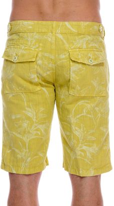 Etro Yellow Floral Print Shorts