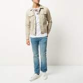 Thumbnail for your product : River Island Mens Mid blue wash Clint bootcut jeans