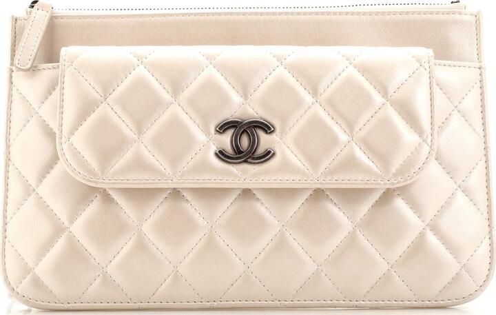 Chanel Multi Pochette Crossbody Bag Quilted Lambskin Medium - ShopStyle
