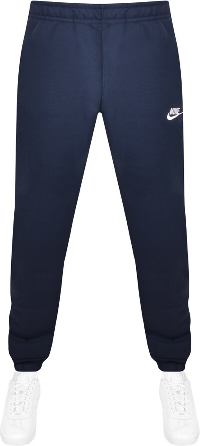 Nike Club Jogging Bottoms Navy - ShopStyle Trousers