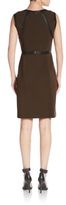 Thumbnail for your product : Lafayette 148 New York Leather-Detailed Sheath Dress
