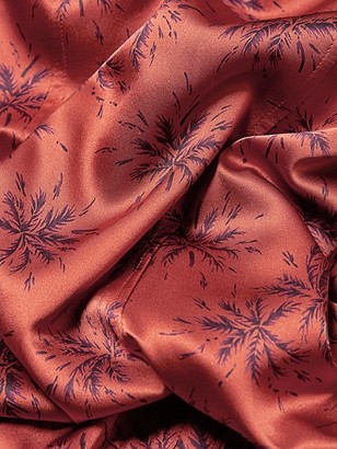 Cinq à Sept Kasha Firecracker Print Asymmetric Silk Dress
