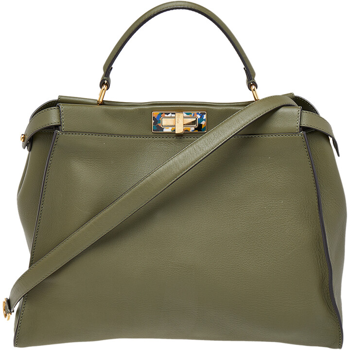 Fendi Green Leather Handbags | Shop the world's largest collection 