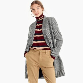 j crew plaid topcoat