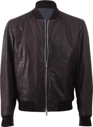 Brunello Cucinelli Reversible Leather Wool Bomber