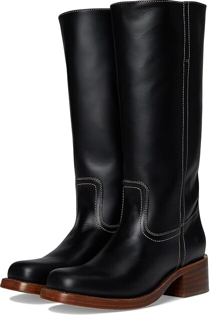 Frye Campus 14L Cowboy Women's Boots Black 1 : 6.5 B - Medium, Leather