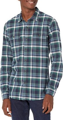 Goodthreads Men's Standard-Fit Long-Sleeve Plaid Twill Shirt