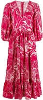 Thumbnail for your product : RED Valentino Floral-Print Midi Dress