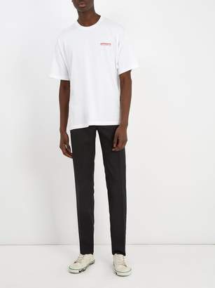 Balenciaga Slim-leg Wool-blend Trousers - Mens - Black