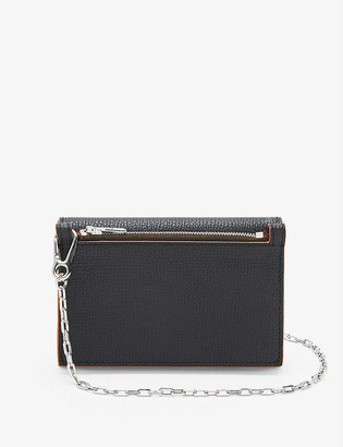 Loewe Anagram-embellished grained-leather wallet-on-chain