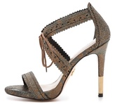 Thumbnail for your product : Pour La Victoire Shanna Metallic Lace Up Sandals
