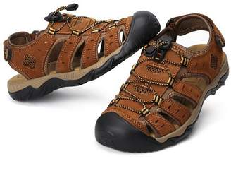 Roger Vivier Royal Victory R&V 38-47 Plus Size Leather Strap Men's Sandals Summer Gladiator Shoes 3Colors (US Size 10.5, )